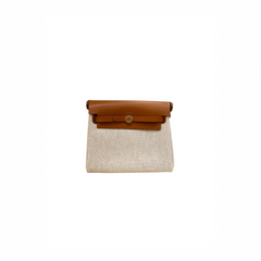 Hermes Mini Herbag Ecru-Beige / Nature STAMP K