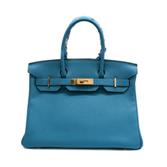 Hermès Birkin 30 Togo Blue Jean SQUARE R