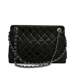 Chanel CC Shopping Tote Patent Dark Green