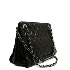 Chanel CC Shopping Tote Patent Dark Green