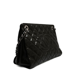 Chanel CC Shopping Tote Patent Dark Green