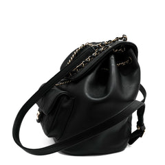 Chanel Large Duma Backpack Lambskin Black (Microchip)