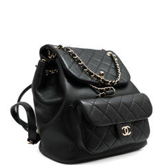 Chanel Large Duma Backpack Lambskin Black (Microchip)
