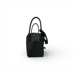 Hermes Lindy 26 Ostrich Black STAMP X