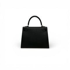 Hermes Kelly 25 Epsom Black STAMP K