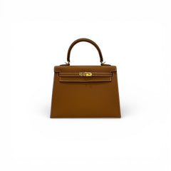 Hermes Kelly 25 Epsom Gold STAMP B