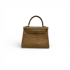 Hermes Kelly 25 Alligator Chai STAMP U