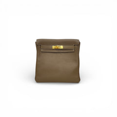 Hermes Kelly Ado II Backpack Clemence Etoupe STAMP D