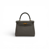 Hermes Kelly 25 Togo Etain 8F STAMP Y