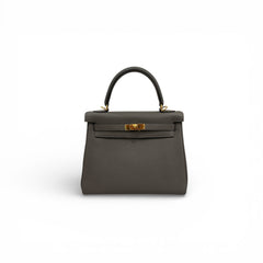 Hermes Kelly 25 Togo Etain 8F STAMP Y