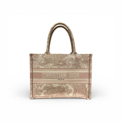 Dior Medium Dior Book Tote Toile de Jouy Reverse Embroidery/Calfskin Pink