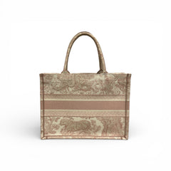 Dior Medium Dior Book Tote Toile de Jouy Reverse Embroidery/Calfskin Pink