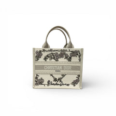 Dior Small Dior Book Tote Amour de Roses Embroidery and Latte Calfskin