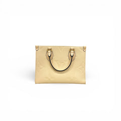 Louis Vuitton On The Go MM Monogram Empreinte Cream