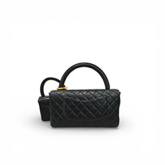 Chanel Vintage Twin Single Flap Bag Lambskin Black