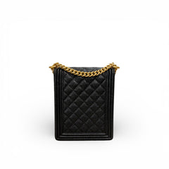Chanel Vertical Boy Bag Caviar Black