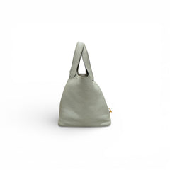 Hermes Picotin 18 Clemence Blue Pale STAMP Z