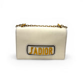 Dior Medium J'adior Flap Bag Calfskin White