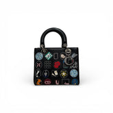 Dior Medium Lady Dior Bag Patch Calfskin Black