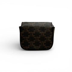 Celine Mini Claude Bag Triomphe Canvas / Calfskin Tan