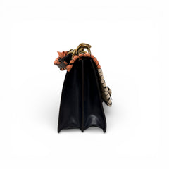 Fendi Kan I Bag Whipstitched Calfskin Navy