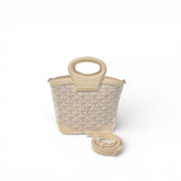 Goyard Mini Beluga Bag Canvas / Calfskin White