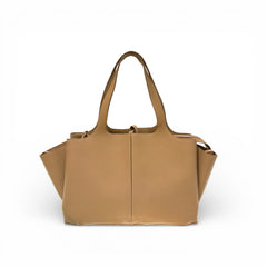 Celine Medium Tri-Fold Bag Grained Calfskin Beige