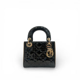 Dior Mini Lady Dior Patent Black