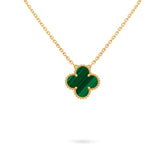 Van Cleef & Arpels Vintage Alhambra Pendant, Malachite, Yellow Gold