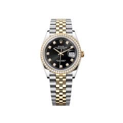 Rolex Datejust 36mm Bright black set with diamonds