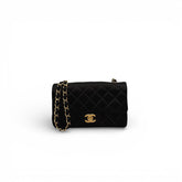 Chanel Mini Flap Bag Satin Black
