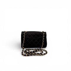 Chanel Mini Flap Bag Satin Black