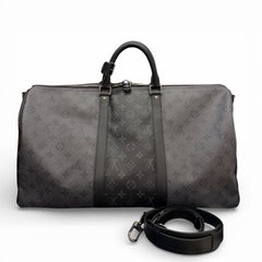 Louis Vuitton Keepall Bandoulière 50 Monogram Eclipse Reverse Canvas