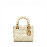 Dior Mini Lady Dior Lambskin White