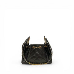 Chanel Mini 25 Bag Shiny Calfskin Black (Microchip)