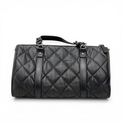 Chanel Casual Riviera Bowling Bag Calfskin Black