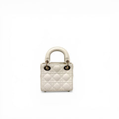 Dior Micro Lady Dior Lambskin White