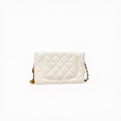 Chanel Queen’s Charms Wallet on Chain Caviar White