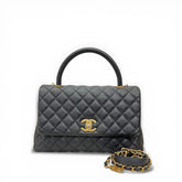 Chanel Medium Coco Handle Caviar Black
