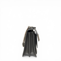 YSL Saint Laurent Medium Sunset Bag Calfskin Grey