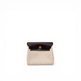 Hermes Mini Herbag Ecru-Beige/Ebene STAMP K