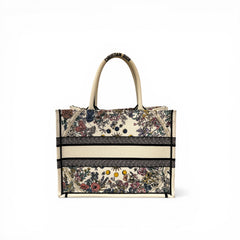 Dior Medium Dior Book Tote Multicolour Floral Embroidery