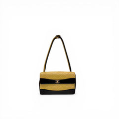 Chanel Vintage Matelasse Flap Bag Lambskin Beige