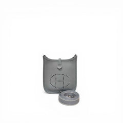 Hermes Mini Evelyne Clemence Gris Pantin STAMP K