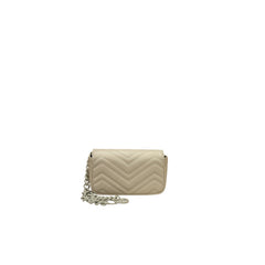 Gucci Super Mini GG Marmont Matelasse Bag White
