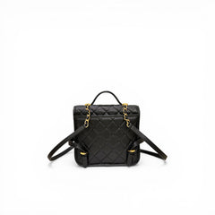 Chanel 25B Clover Backpack Caviar Black (Microchip)