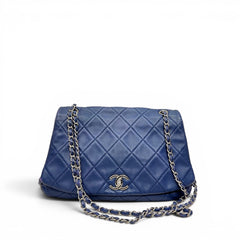 Chanel CC Curvy Flap Bag Calfskin Blue