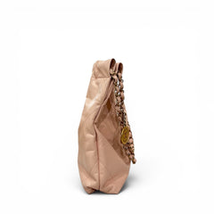 Chanel Small 22 Bag Shiny Calfskin Pink (Microchip)