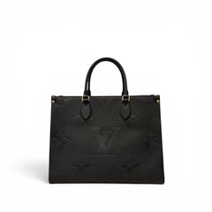 Louis Vuitton Monogram On-the-Go Tote Bag MM M45595 Shoulder Bag Black