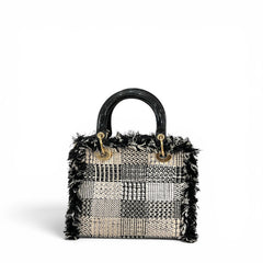Dior Medium Lady Dior Bag Limited Edition Black and White Tweed